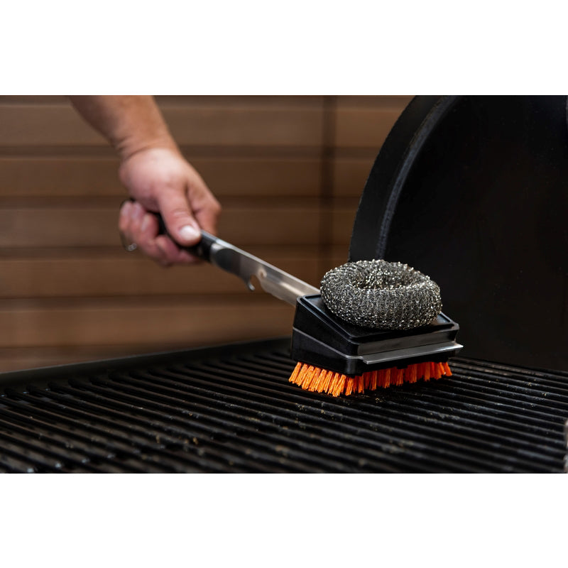 Oklahoma Joe's Blacksmith Grill Brush with Scraper 3.75 in. H X 4.75 in. L X 3.75 in. W