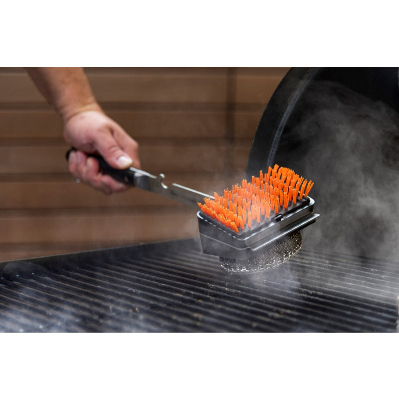 Oklahoma Joe's Blacksmith Grill Brush with Scraper 3.75 in. H X 4.75 in. L X 3.75 in. W