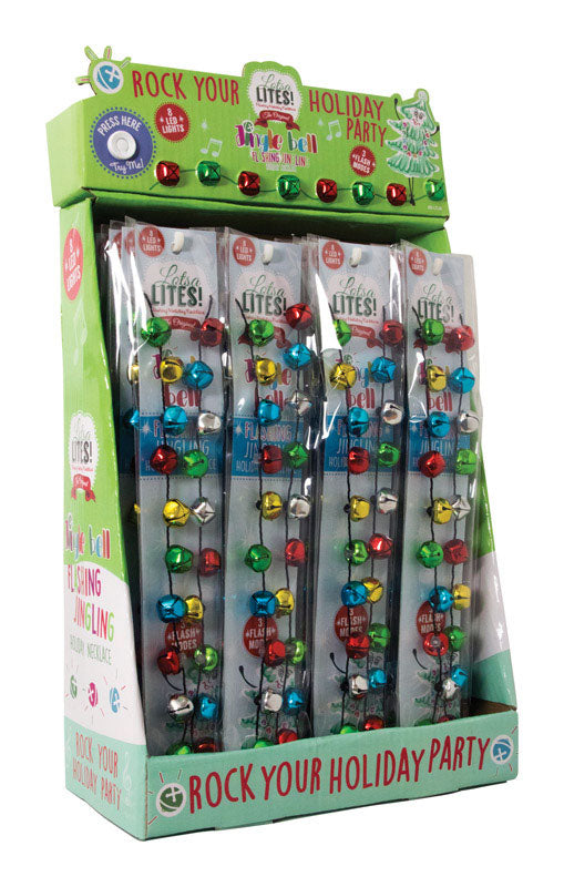 DM Merchandising Lotsa Lights Light up Bells Necklace Metal