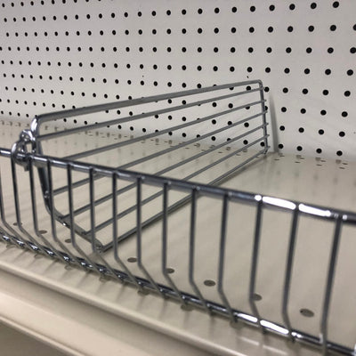 Silver Steel Shelf Divider 3 in. H X 19 in. L 20 pk