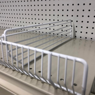 White Steel Shelf Divider 3 in. H X 15 in. L 20 pk
