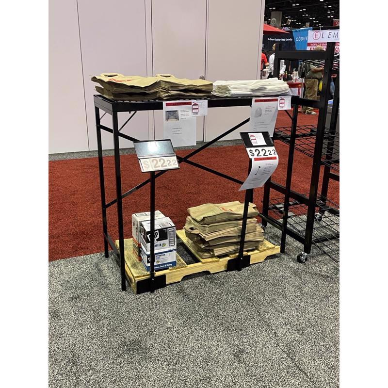 48 in. H X 51  W X 20  L Powder Coated Black Display Rack