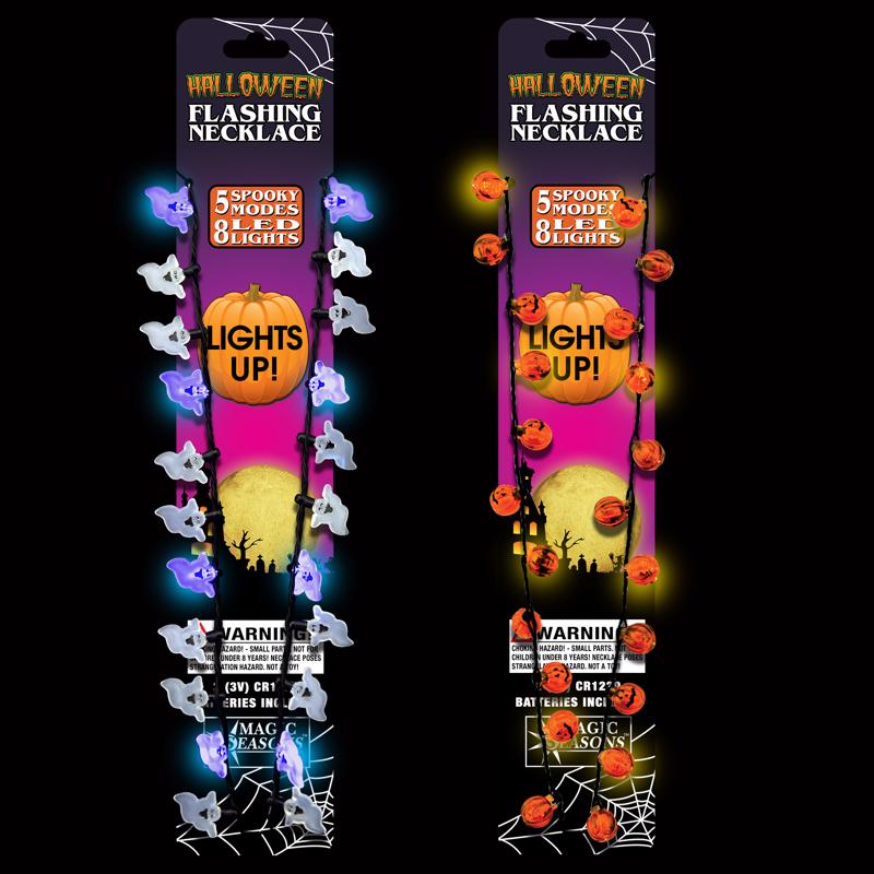 Magic Seasons Halloween Flashing Bulb Necklace Plastic