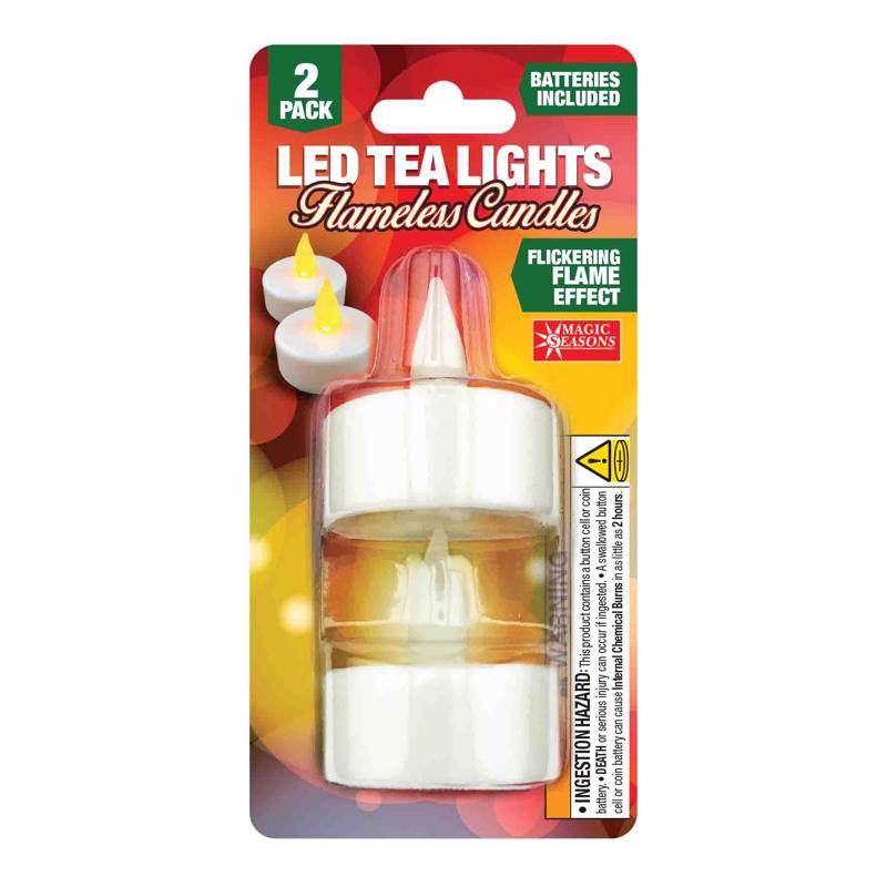 Magic Seasons White No Scent LED Flameless Tea Lights