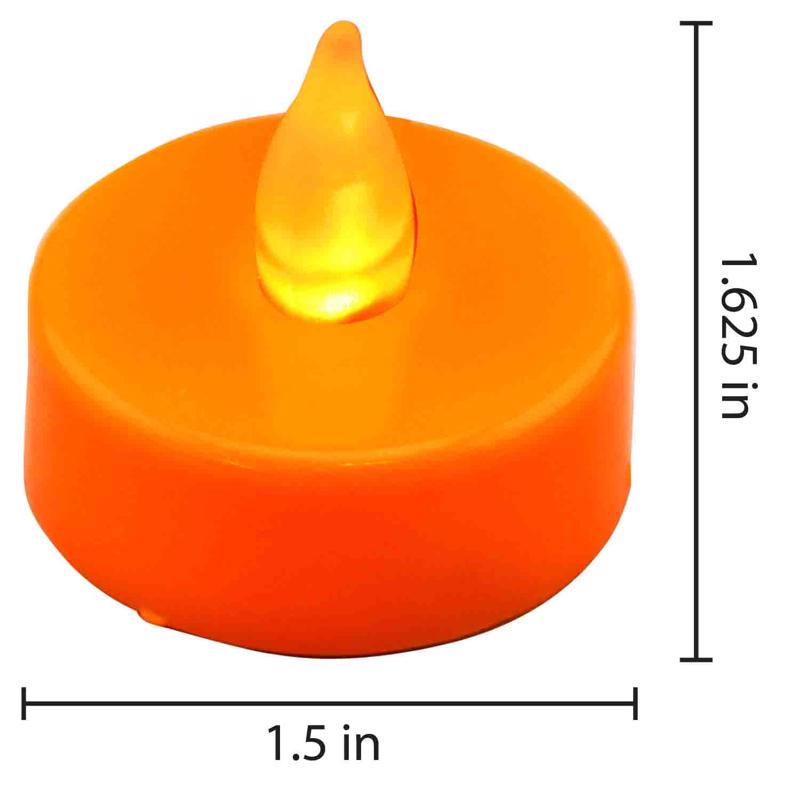 Magic Seasons Orange No Scent Flameless LED Tea Lights