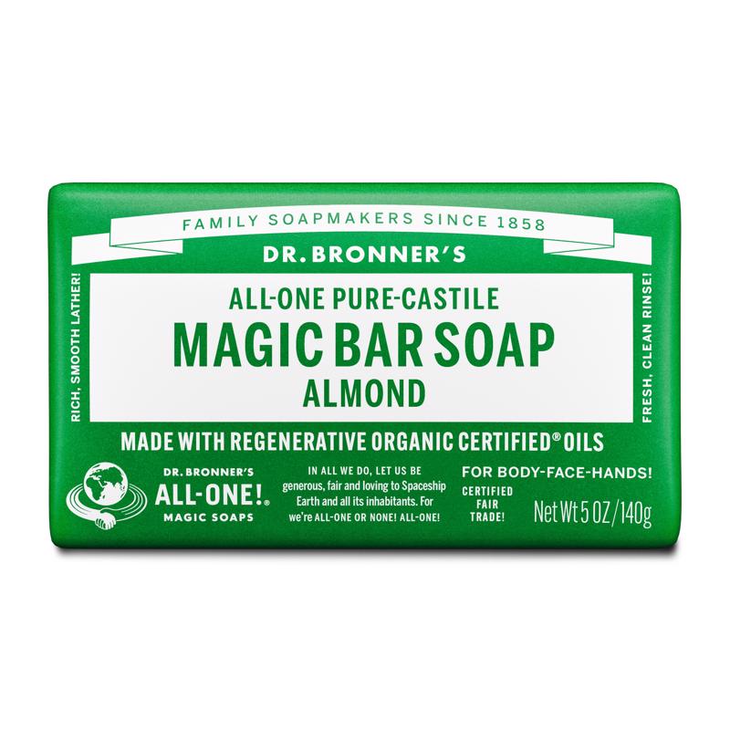 Dr. Bronner's Organic Almond Scent Pure-Castile Bar Soap 5 oz