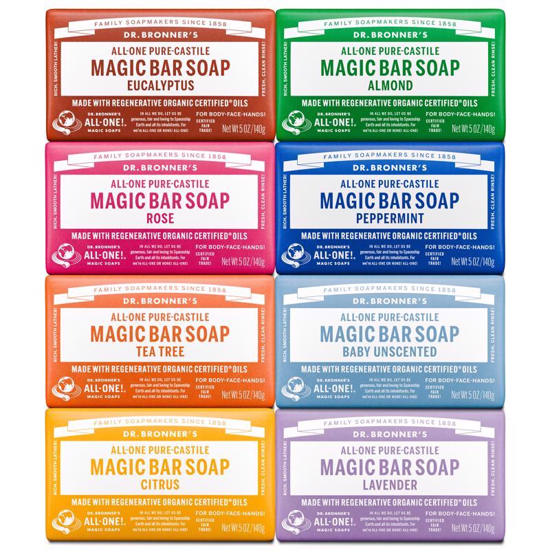 Dr. Bronner's Organic Almond Scent Pure-Castile Bar Soap 5 oz