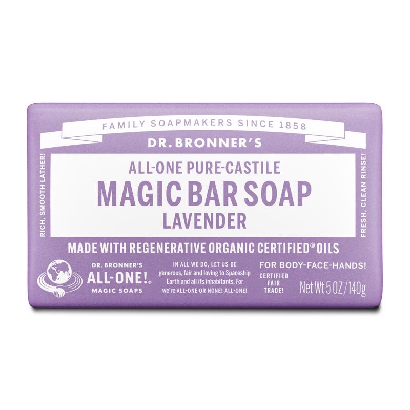 Dr. Bronner's Organic Lavender Scent Pure-Castile Bar Soap 5 oz
