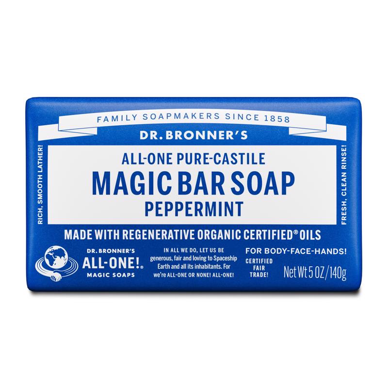 Dr. Bronner's Organic Peppermint Scent Pure-Castile Bar Soap 5 oz