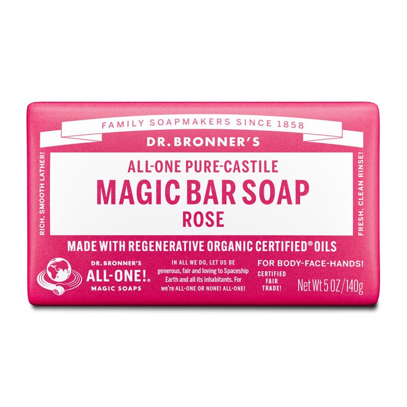 Dr. Bronner's Organic Rose Scent Pure-Castile Bar Soap 5 oz