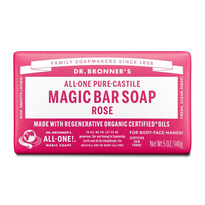 Dr. Bronner's Organic Rose Scent Pure-Castile Bar Soap 5 oz