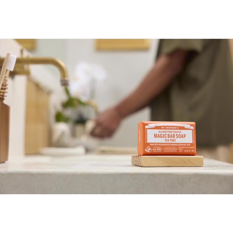 Dr. Bronner's Organic Tea Tree Scent Pure-Castile Bar Soap 5 oz