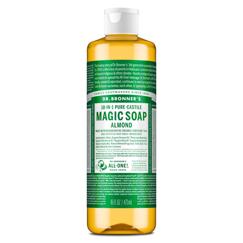 Dr. Bronner's Organic Almond Scent Pure-Castile Liquid Soap 16 oz