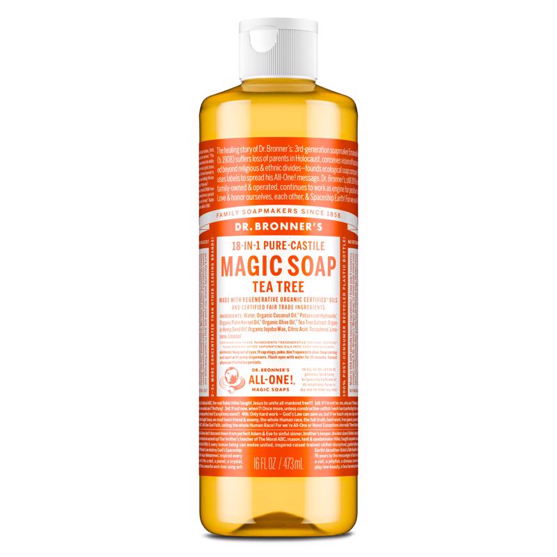 Dr. Bronner's Organic Tea Tree Scent Pure-Castile Liquid Soap 16 oz