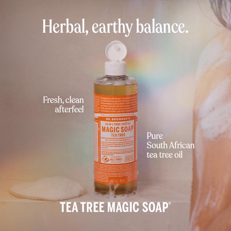 Dr. Bronner's Organic Tea Tree Scent Pure-Castile Liquid Soap 16 oz
