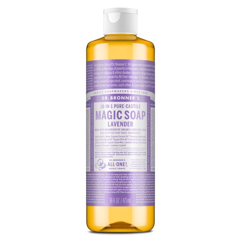 Dr. Bronner's Organic Lavender Scent Pure-Castile Liquid Soap 16 oz