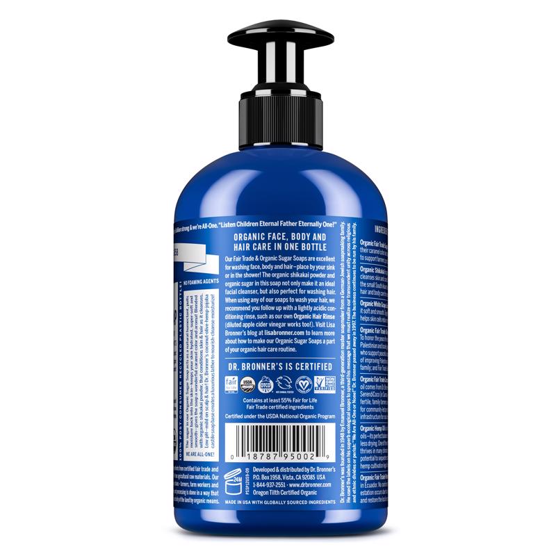 Dr. Bronner's Organic Peppermint Scent Sugar Scrub 12 oz