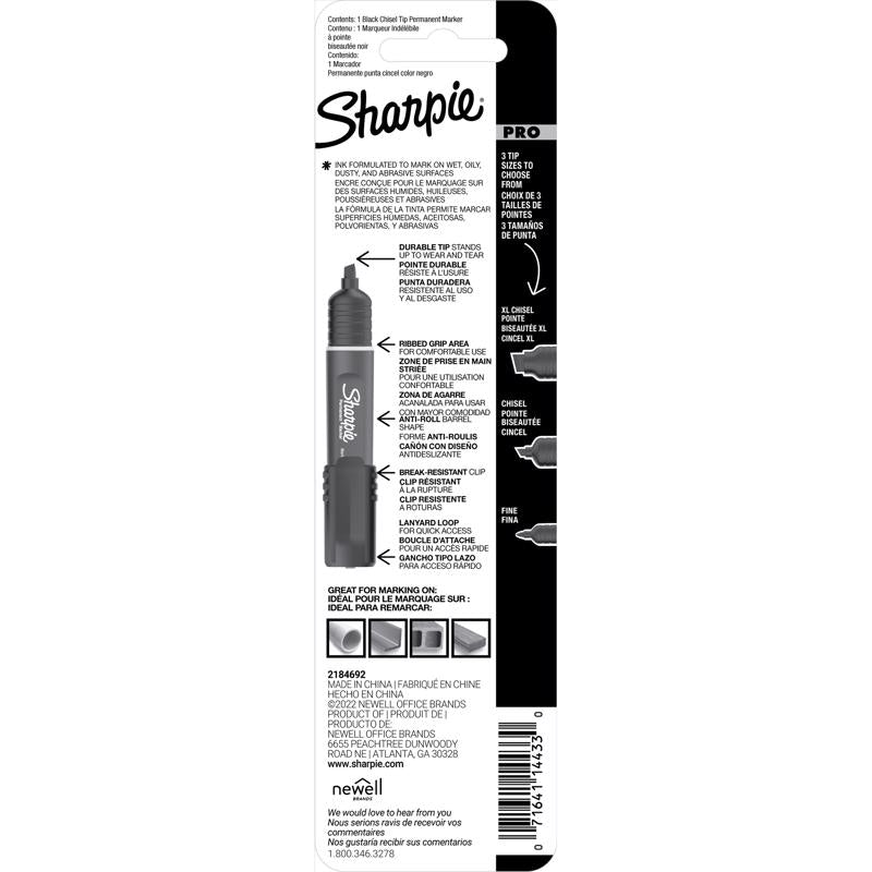 Sharpie PRO Black Chisel Tip Permanent Marker