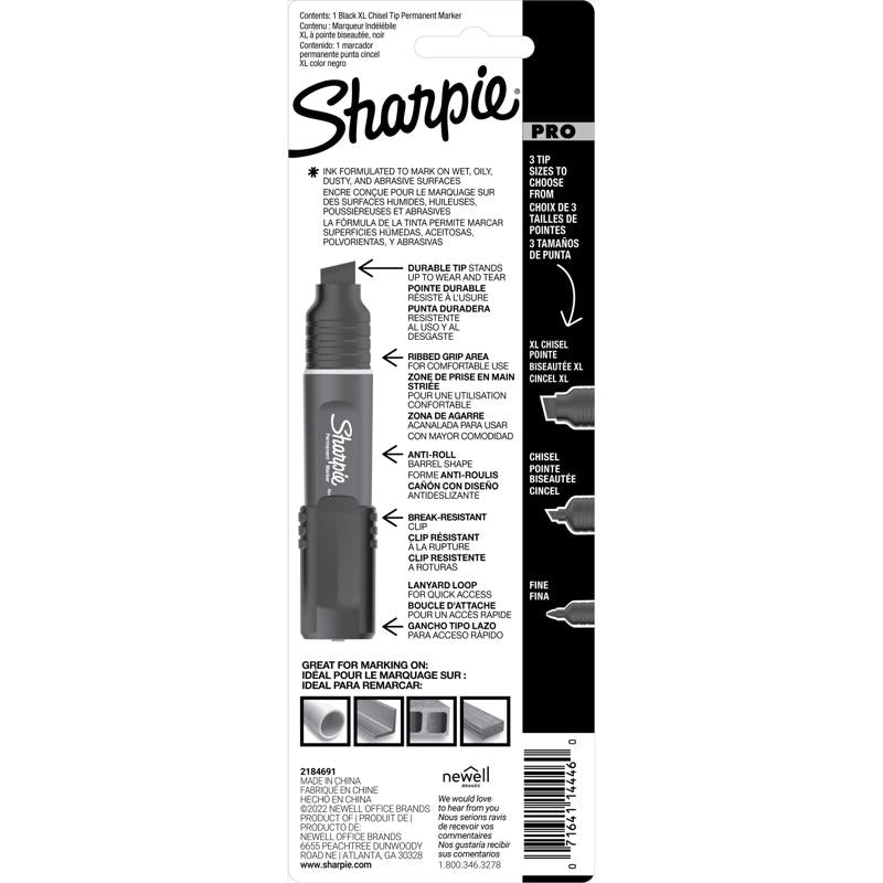 Sharpie PRO Black XL Chisel Tip Permanent Marker
