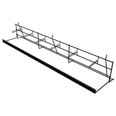 7 in. H X 48 in. W X 9 in. D Black Metal Bulk Saw Blade Pegboard Display