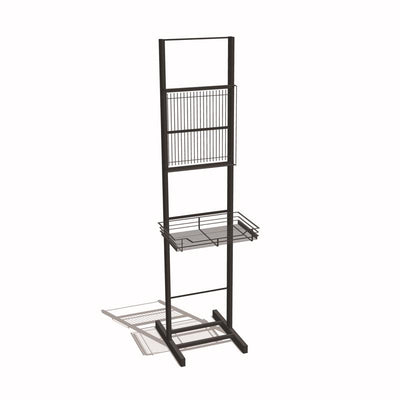 Black Metal Floor Sign Holder 72 in. H