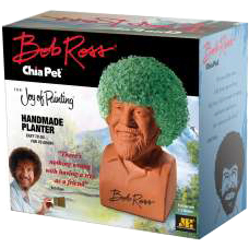 Chia Pet Bob Ross Decorative Planter Clay