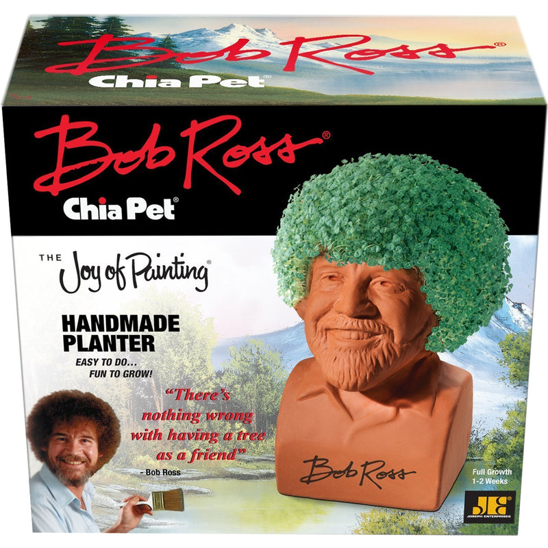 Chia Pet Bob Ross Decorative Planter Clay
