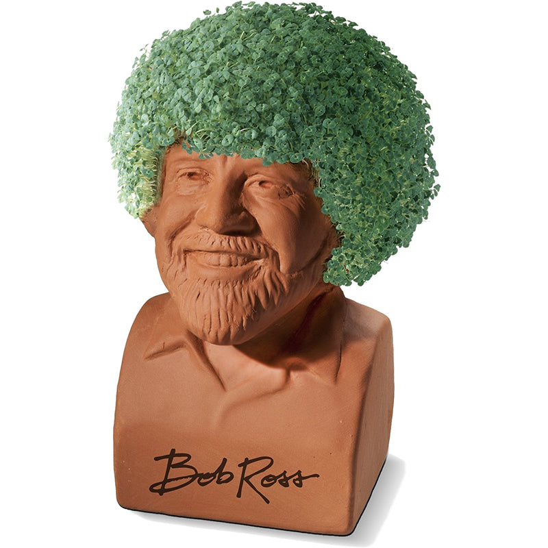 Chia Pet Bob Ross Decorative Planter Clay
