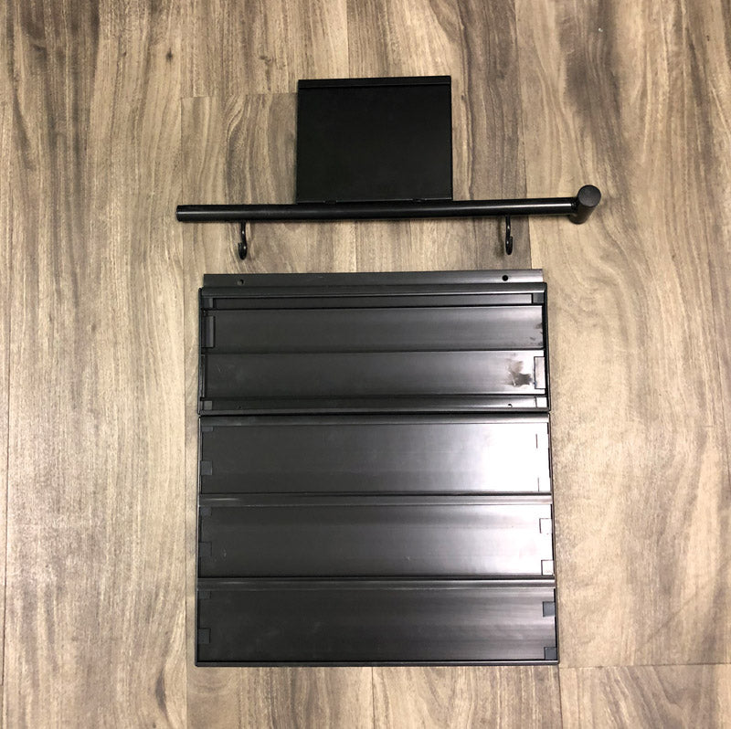 Black Hanging Mount End Cap Aisle Marker Holders Metal
