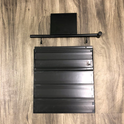 Black Hanging Mount End Cap Aisle Marker Holders Metal