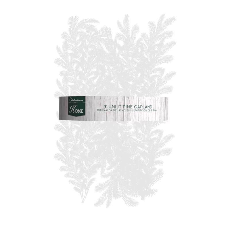 Holiday Bright Lights 8 in. D X 9 ft. L Traditional Pine Christmas Garland