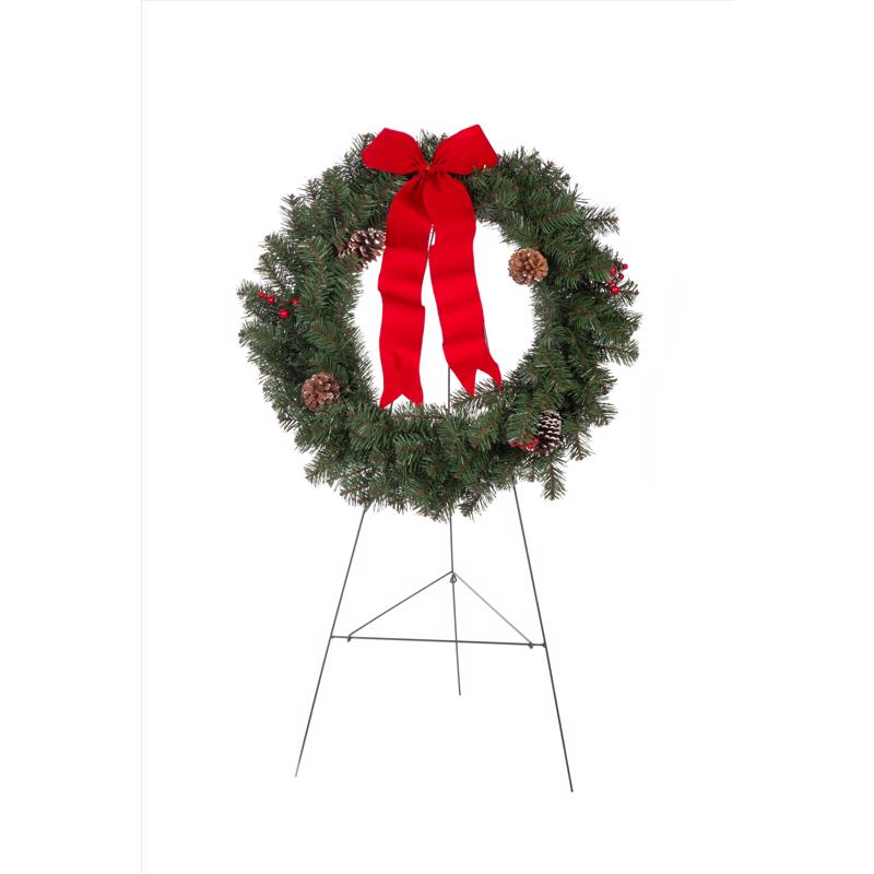 Holiday Bright Lights 30 in. D Memorial Christmas Wreath