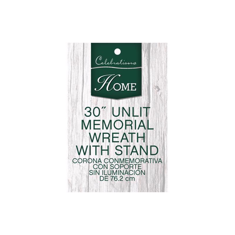 Holiday Bright Lights 30 in. D Memorial Christmas Wreath