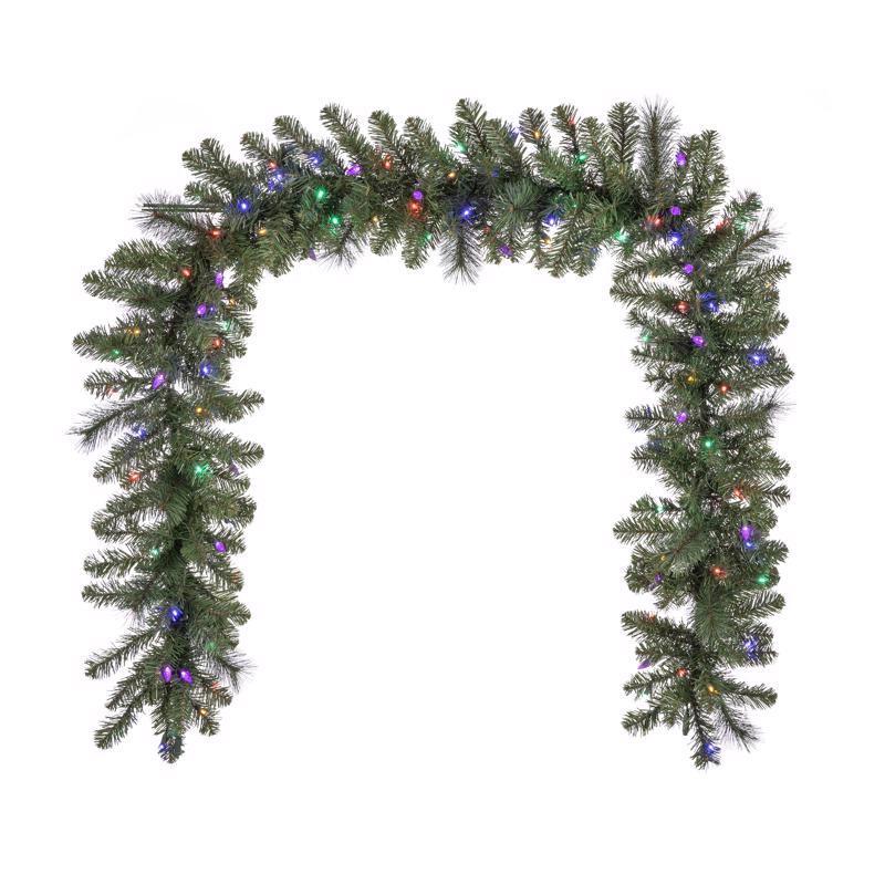 Celebrations Platinum 14 in. D X 9 ft. L LED Prelit Multicolored Mixed Pine Christmas Garland