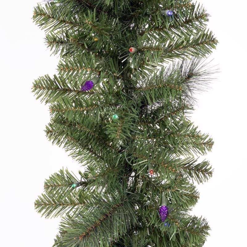 Celebrations Platinum 14 in. D X 9 ft. L LED Prelit Multicolored Mixed Pine Christmas Garland