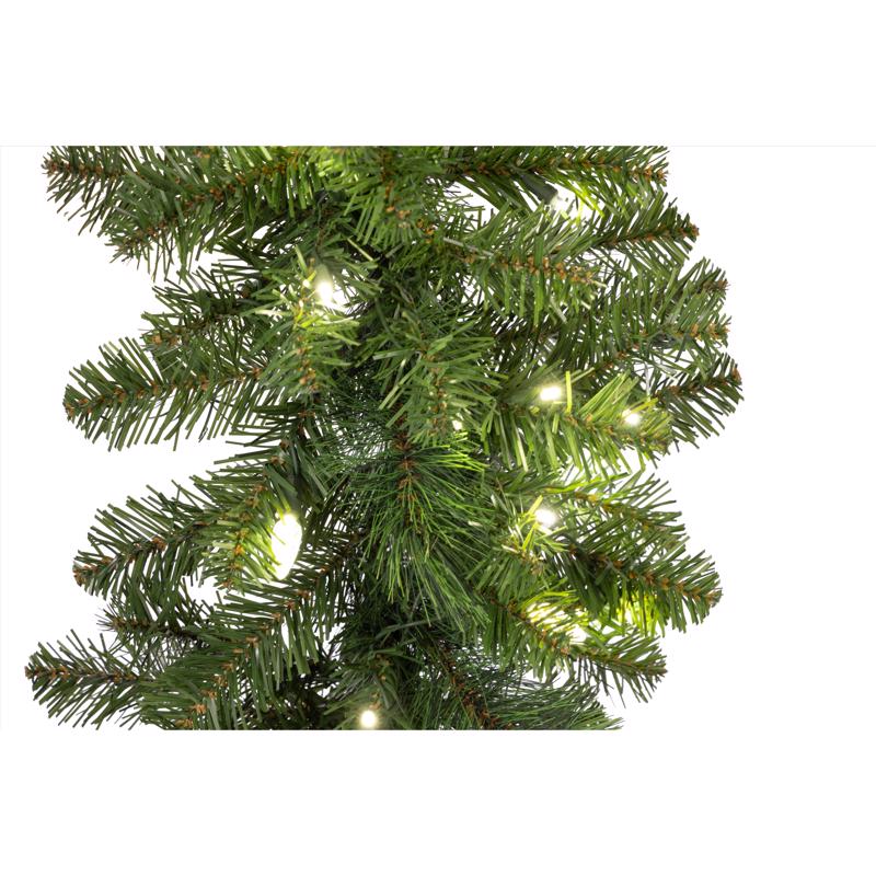 Celebrations Platinum 14 in. D X 9 ft. L LED Prelit Pure White Mixed Pine Christmas Garland