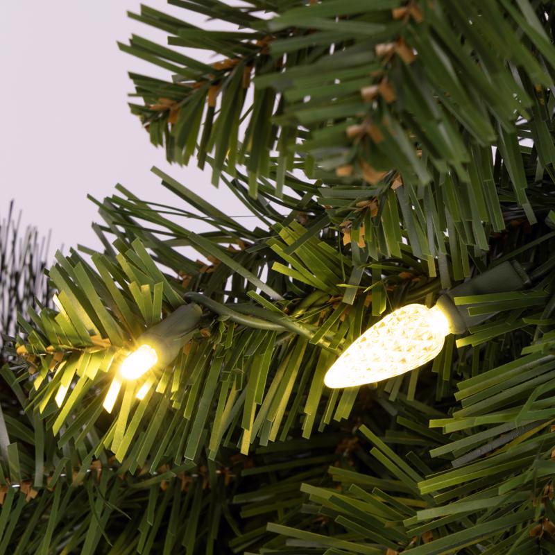 Celebrations Platinum 36 in. D LED Prelit Warm White Mixed Pine Christmas Wreath