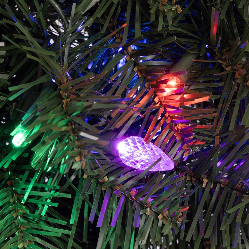 Celebrations Platinum 36 in. D LED Prelit Multicolored Mixed Pine Christmas Wreath