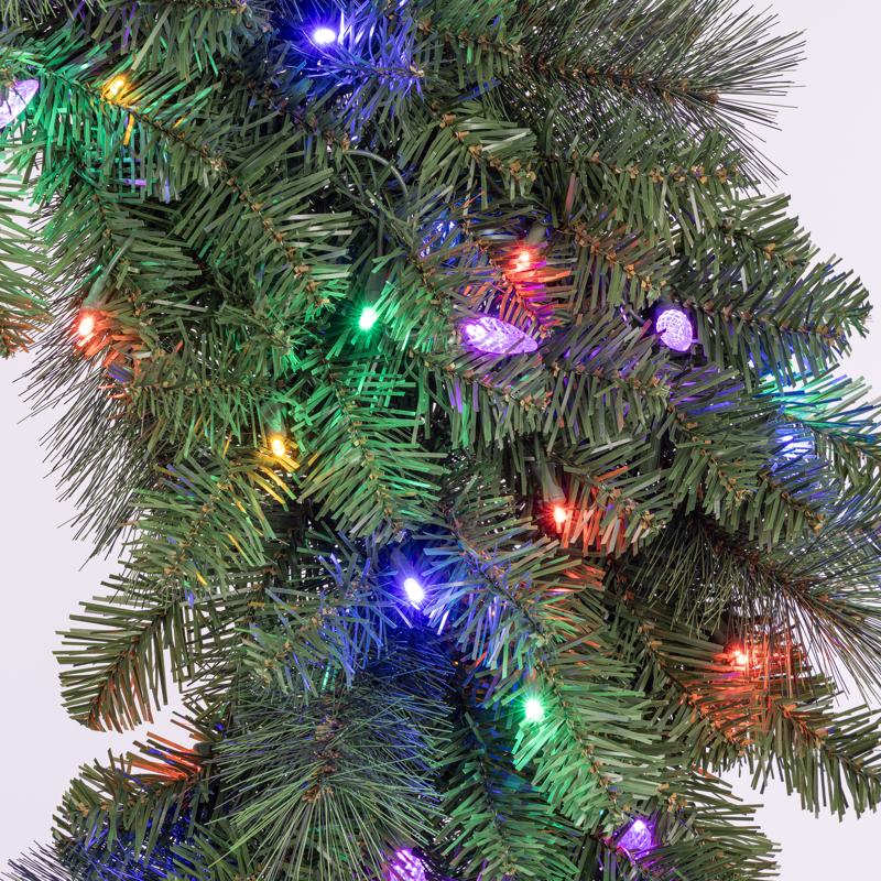 Celebrations Platinum 36 in. D LED Prelit Multicolored Mixed Pine Christmas Wreath