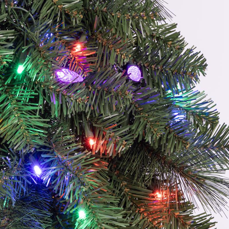 Celebrations Platinum 36 in. D LED Prelit Multicolored Mixed Pine Christmas Wreath