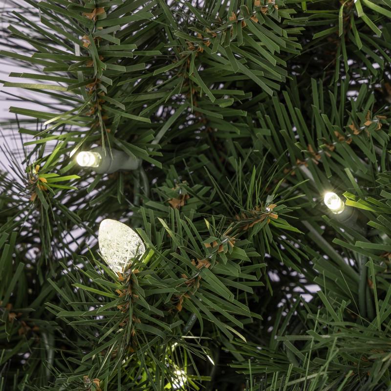 Celebrations Platinum 36 in. D LED Prelit Pure White Mixed Pine Christmas Wreath
