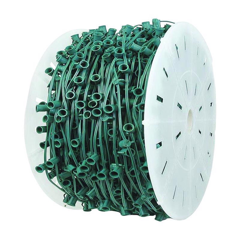 Holiday Bright Lights LED C7 String Socket Light Cord on Reel 1000 ft.
