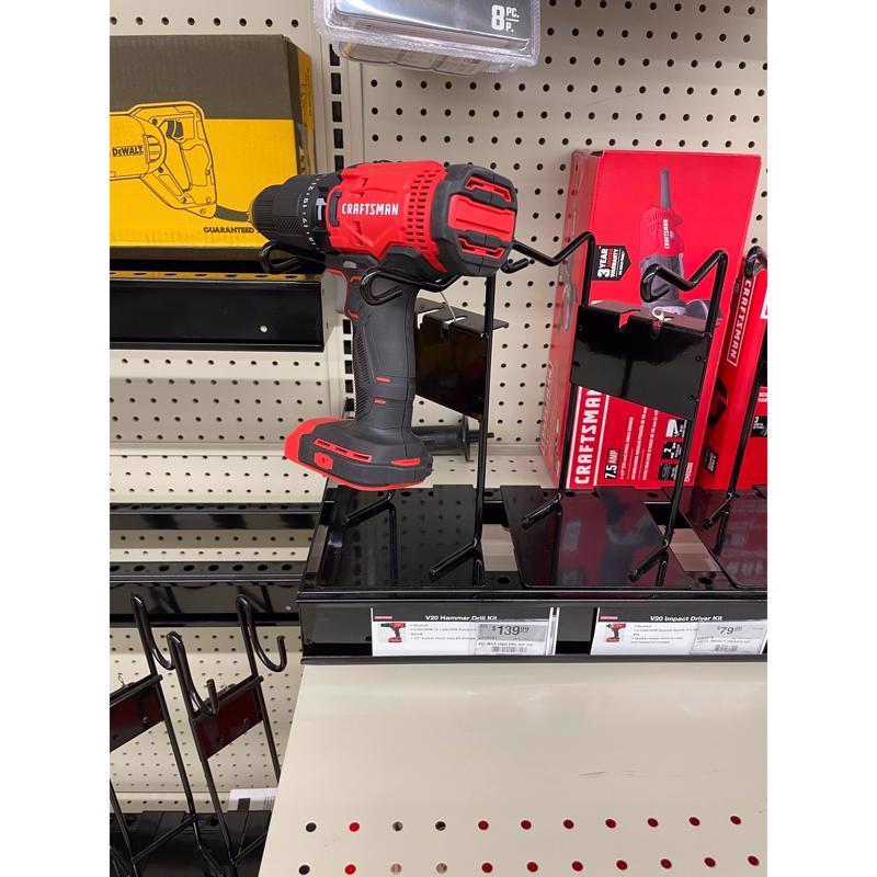 10 in. H X 4 in. W X 6 in. D Black Metal M18 Tool Holder w/ tether Display