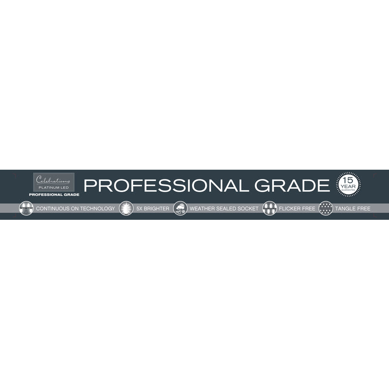24 in. H X 48 in. W X 6 in. L Black Celebrations Professional Grade LED Christmas Clear and Multicol