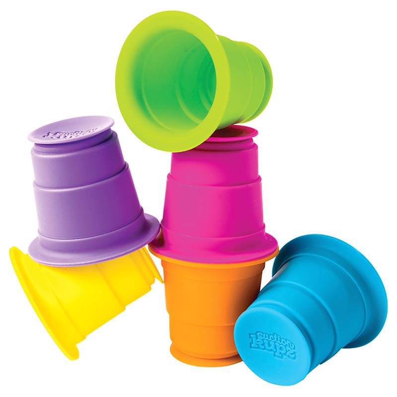 Fat Brain Toy Suction Kupz Toy Assorted 6 pc