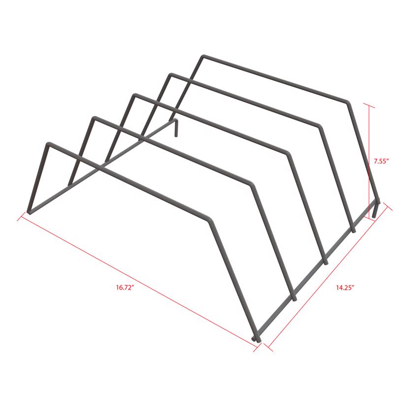 6.25 in. H X 16 in. W X 14.25 in. D Black Metal Wire Rack Display