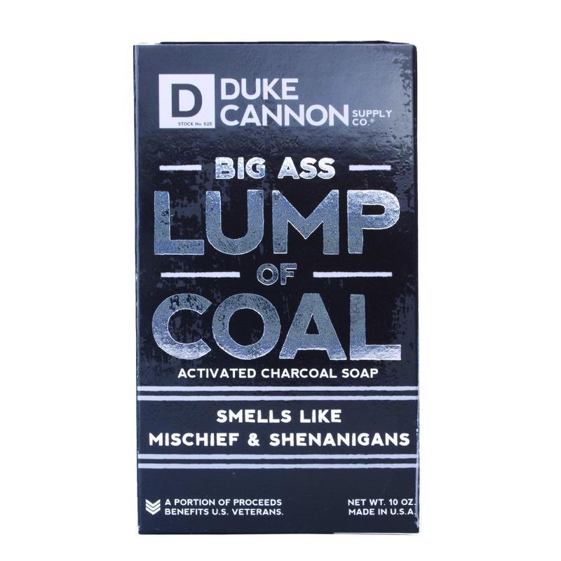 Duke Cannon Holiday Lump Of Coal Bergamont Black Pepper Scent Shower Soap 10 oz