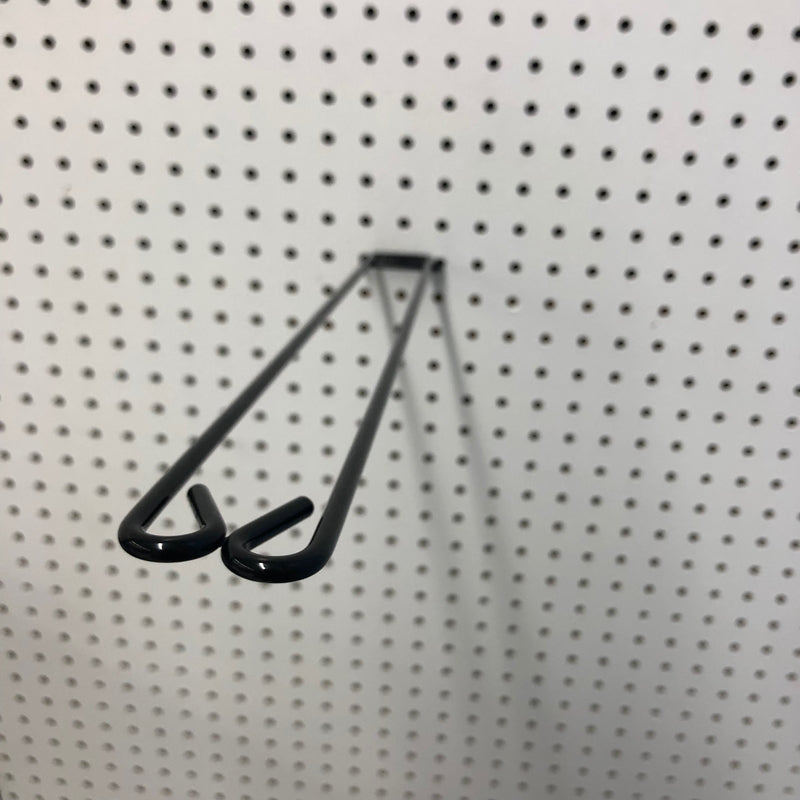 18 in. 187 Black Metal Display Brooms Peg Hook