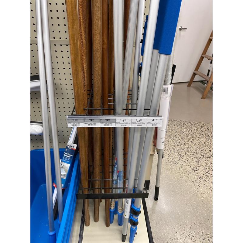 3 in. H X 14 in. W X 12 in. D Black Metal Extension Pole Holder Pegboard Display