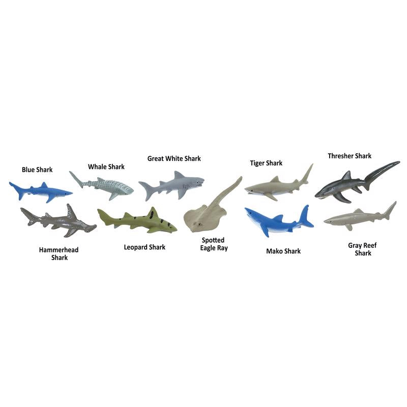 Safari Ltd. Toobs Sharks Toob Toy 10 pc